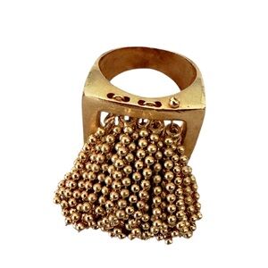 18K Gold Designer Tassel Ring